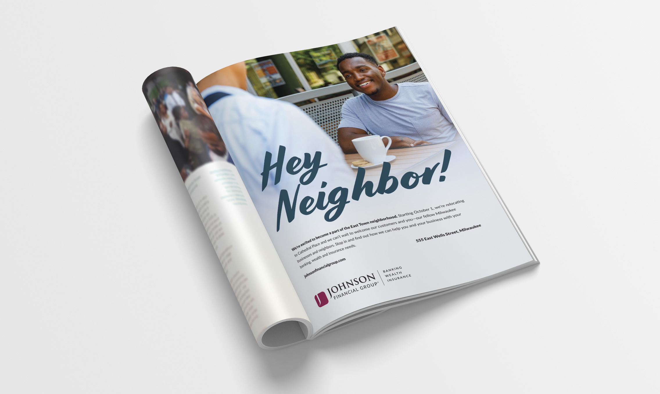 print ad saying Hey Neighbor