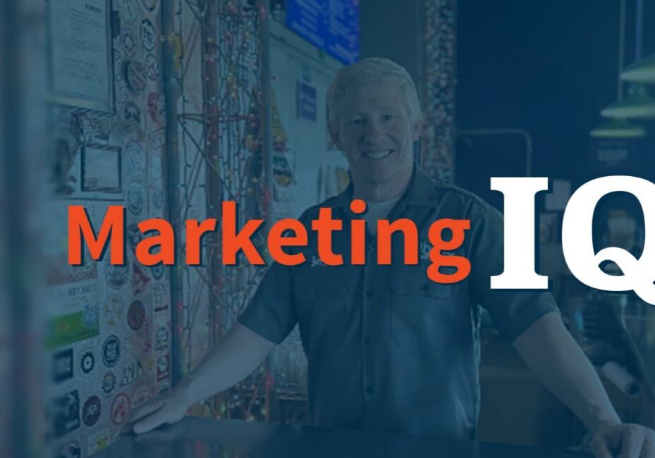 Marketing IQ header, showing Jay Stock from Tribute Brewing